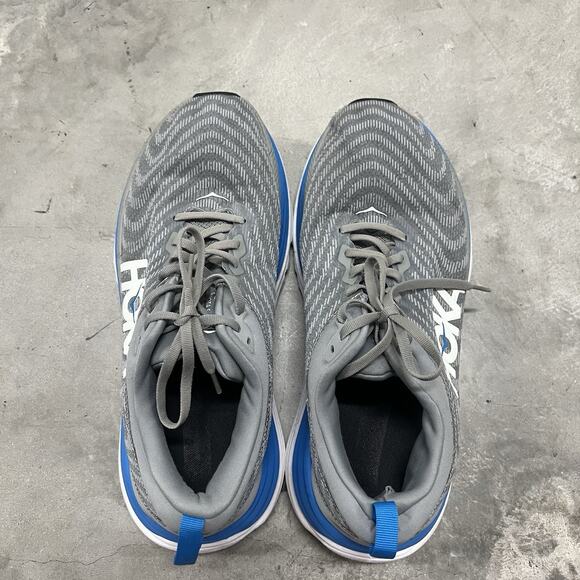 Hoka One One Gaviota 5 2E Wide Limestone Diva Blue Size 11 Read Description - Picture 4 of 10